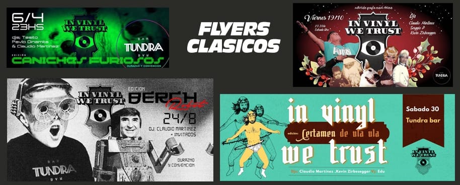 flyers de ediciones anteriores de in vilyl we trust.