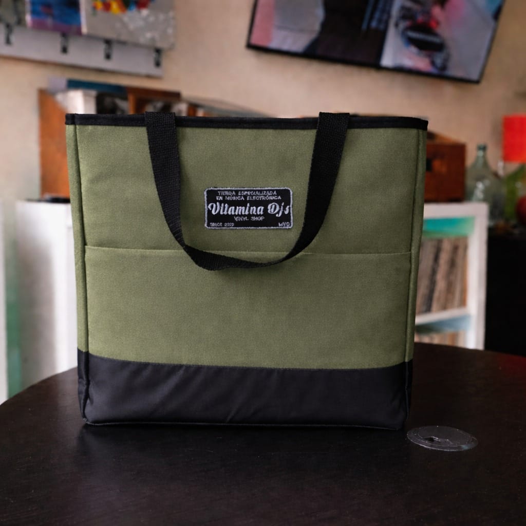 Tote Bag Vitaminadjs Vinyl Shop color oliva