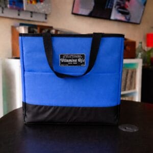 Tote Bag Vitaminadjs Vinyl Shop color azul
